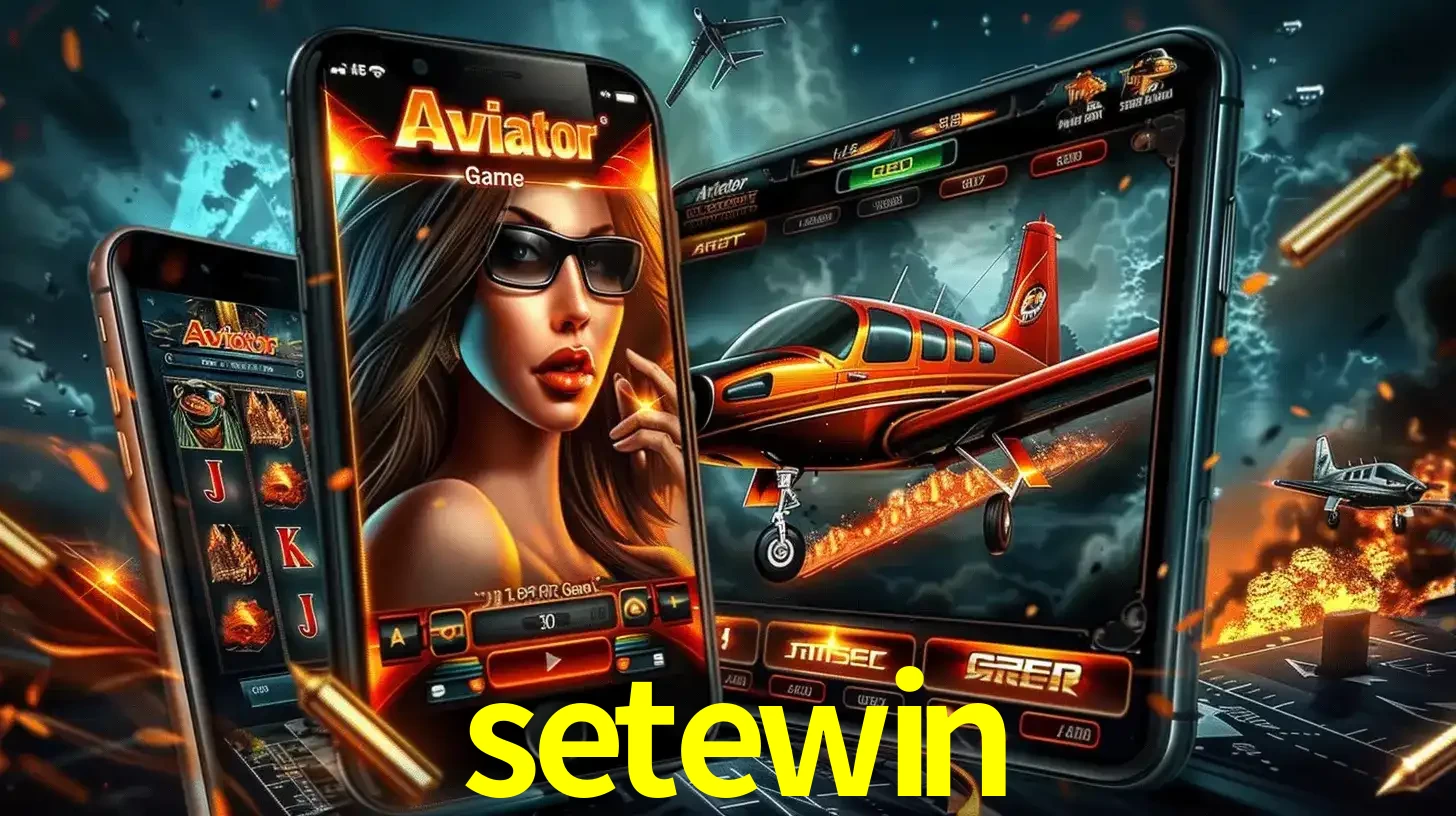 O popular jogo de apostas Aviator exibido em vários celulares e tablets, mostrando a interface emocionante e a ação de voo disponíveis para jogar agora no setewin.