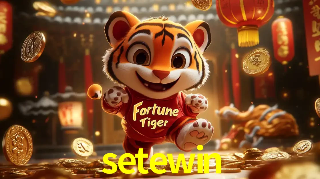 O alegre personagem do Fortune Tiger correndo sobre um caminho de moedas de ouro, simbolizando os grandes prêmios e a diversão do popular jogo de slot do setewin.