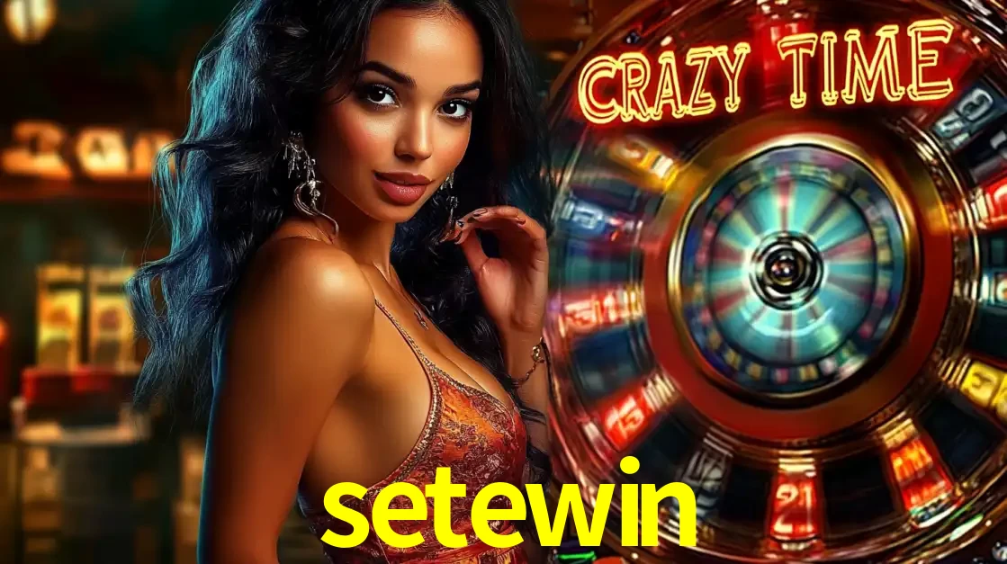 Mulher elegante ao lado da vibrante roda da fortuna do jogo de cassino ao vivo Crazy Time, um dos game shows mais populares e cheios de prêmios do setewin.